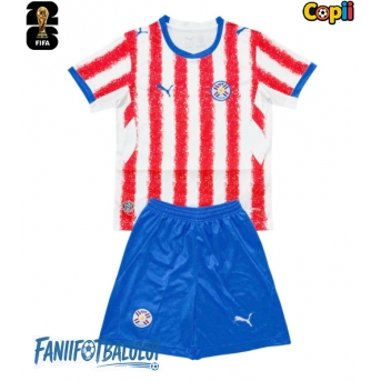 Paraguay Echipament de Fotbal Replică Mondial 2026 Copii Acasa (+ Șorturi)